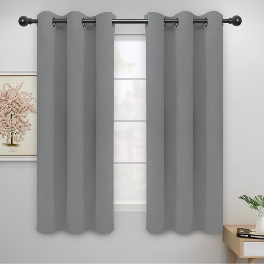 Gray Black Out Curtains